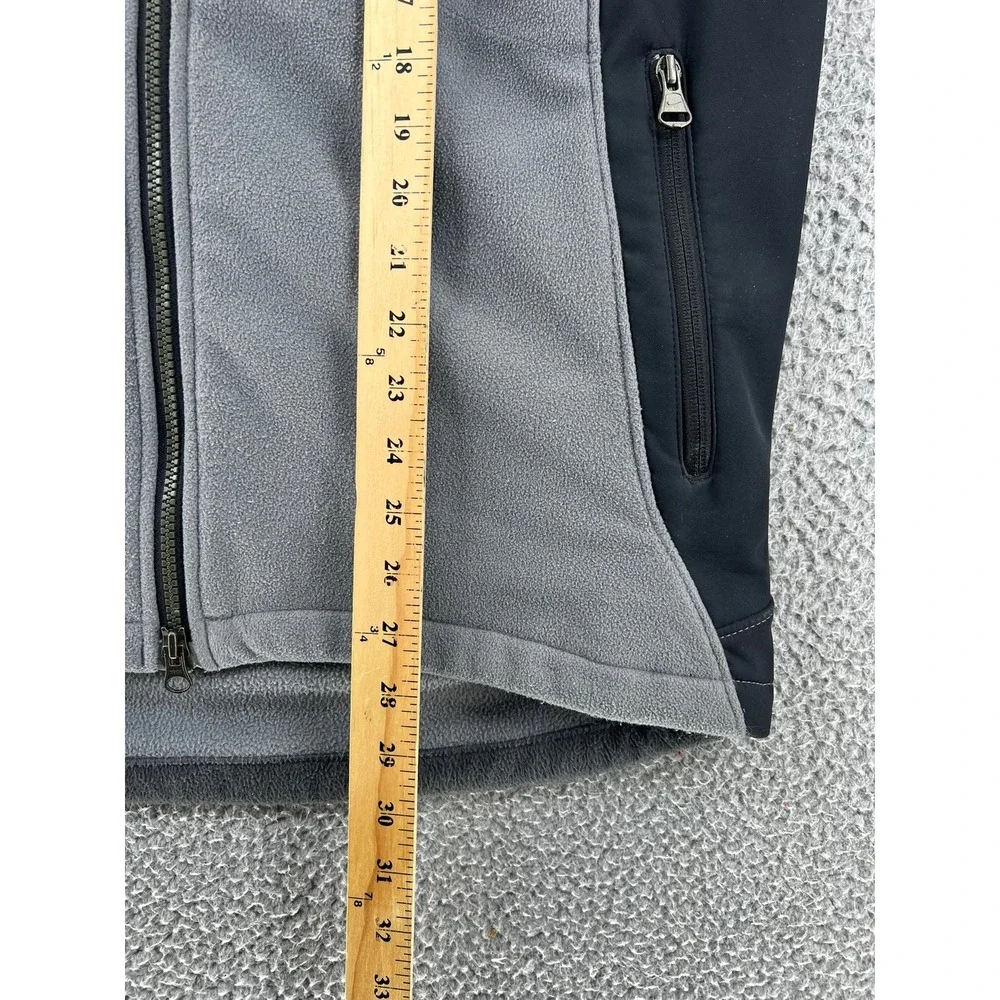 Vintage Nike Y2K Men's Fleece Jacket Black Grey Colorblock Full Zip‎ Medium